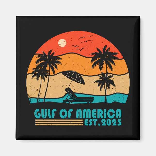 Amerikansk patriotisk vintage i bukt magnet (Framsidan)