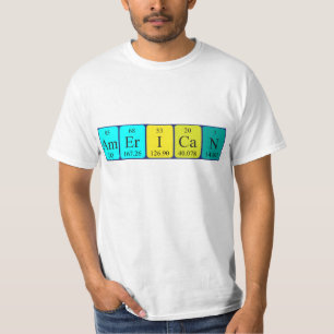 Amerikansk periodisk bord patriotisk skjorta t-shirt