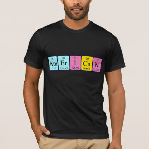 Amerikansk periodisk bord patriotisk skjorta t shirt