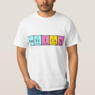 Amerikansk periodisk bord patriotisk skjorta t-shirt