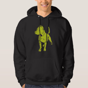 Amerikansk Pit Bull Terrier Porträtt Hoodie
