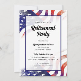 Amerikansk polischef i Flagga Pension Party Inbjudningar
