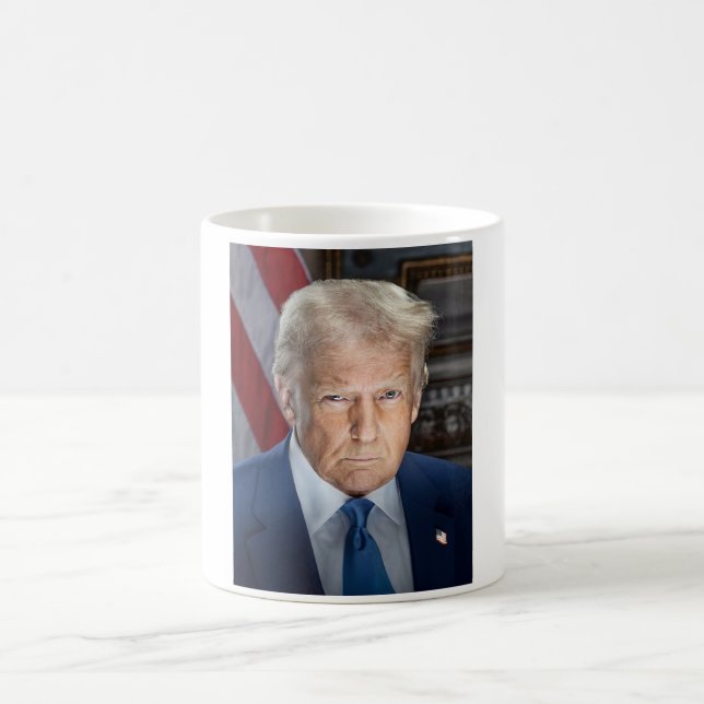 Amerikansk president Donald Trump Foto 2025 Kaffemugg (Center)