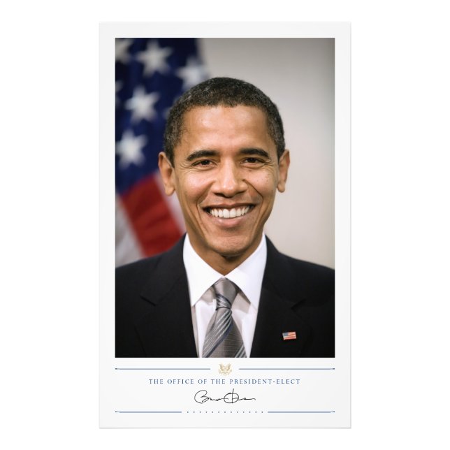 Amerikansk presidentvalda Barack Obama Fototryck (Framsidan)
