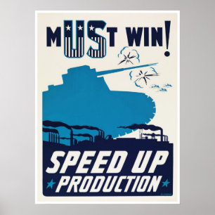 Amerikansk propaganda under Världskrig II Poster