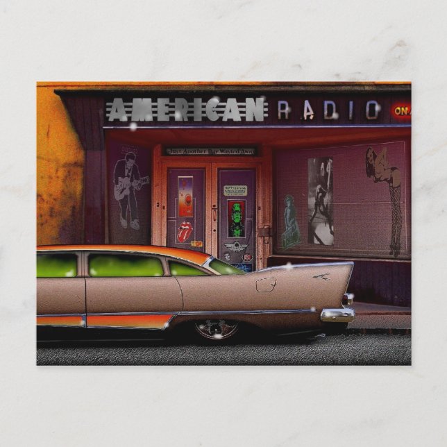 amerikansk radio vykort (Framsida)