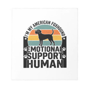 Amerikansk Rävhund Emotionellt Stöd Människa Tröja Anteckningsblock