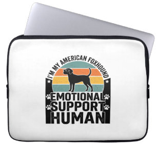 Amerikansk Rävhund Emotionellt Stöd Människa Tröja Laptop Fodral