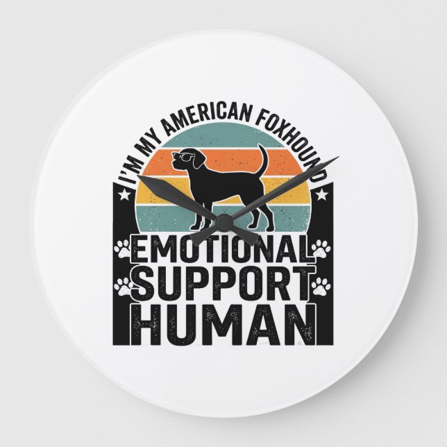 Amerikansk Rävhund Emotionellt Stöd Människa Tröja Stor Klocka (Framsida)