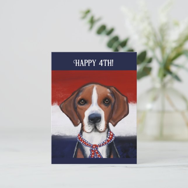 Amerikansk rävhund  vykort (Stående Fram)