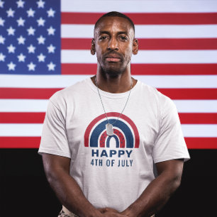 Amerikansk regnbåge USA självständighetsdagen 4 ju T Shirt