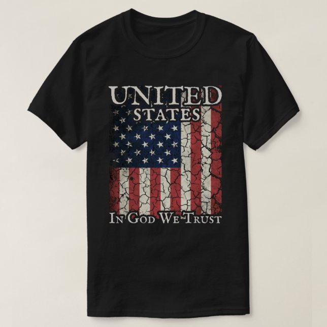 Amerikansk Retro Grunge T Shirt (Design framsida)
