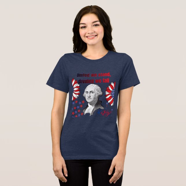 Amerikansk revolutionsmotto solid navy t shirt (Framsida Full)