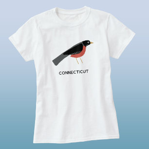 Amerikansk Rödbröst Konst Connecticut Anpassad Tex T Shirt