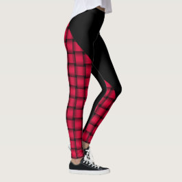 Amerikansk Ros Vävmönster med Svart Leggings