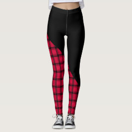 Amerikansk Ros Vävmönster med Svart Leggings