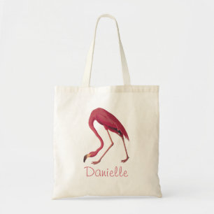 Amerikansk Rosa Flamingo Audubon Vintage Bird Art Tygkasse