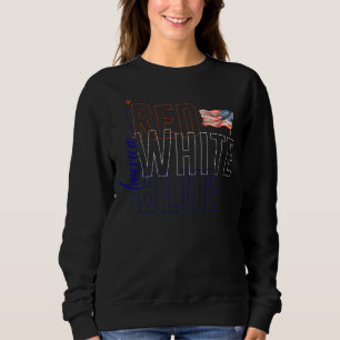 Amerikansk Rött vitt blått, 4 juli T Shirt