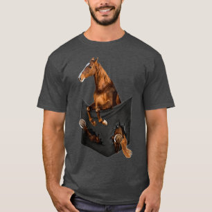 Amerikansk sadelhäst i fickan för att skjorta f t shirt