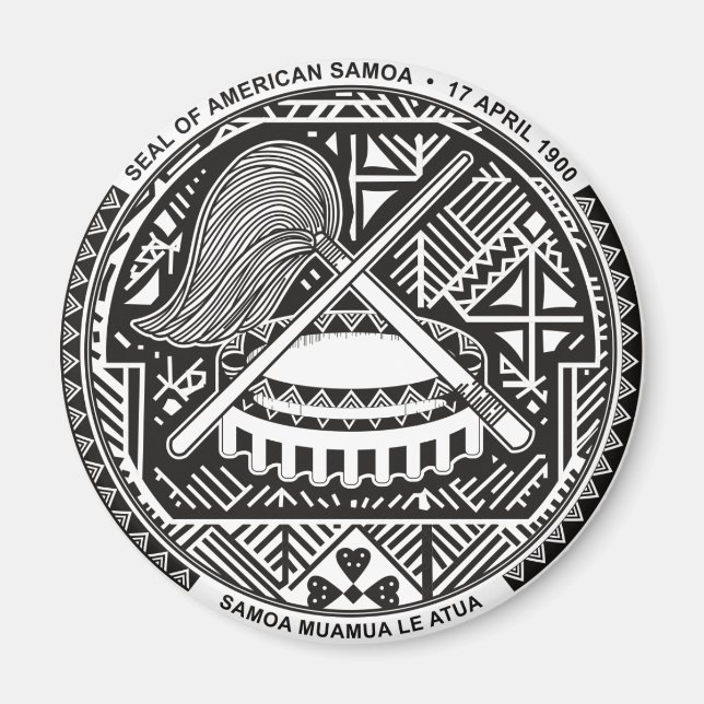 amerikansk samoa-säl magnet (Framsidan)