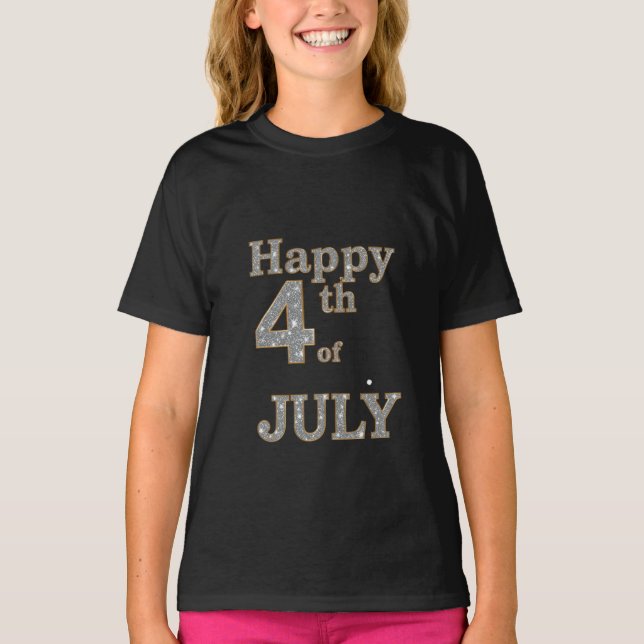 Amerikansk själ: Klassiska 4:e juli-vibbar T Shirt (Framsida)