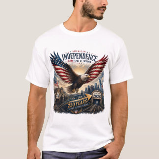 Amerikansk självständighet 250 år av frihet Örn T Shirt