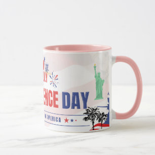 Amerikansk självständighetsdagskopp – 4 juli mugg