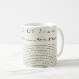 Amerikansk självständighetsförklaring juli 4 kaffemugg