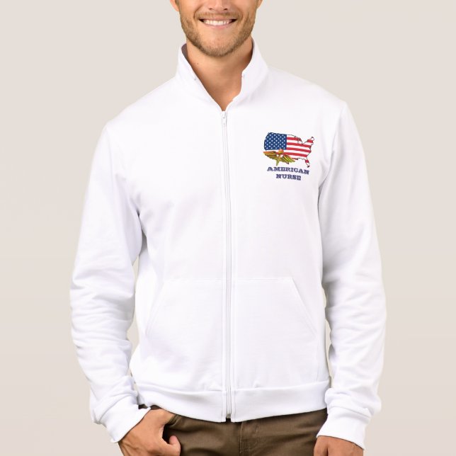 Amerikansk sjuksköterska. Patriotic Tee Shirt (Framsida)
