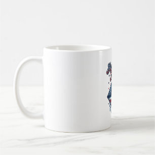 Amerikansk Sjuksköterska Patriotiska Läppar Vektor Kaffemugg