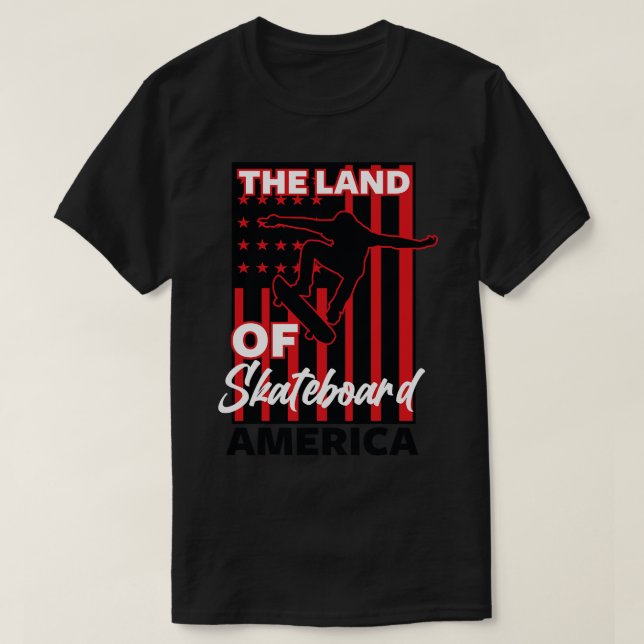 AMERIKANSK SKATEBOARD POSTER T SHIRT (Design framsida)