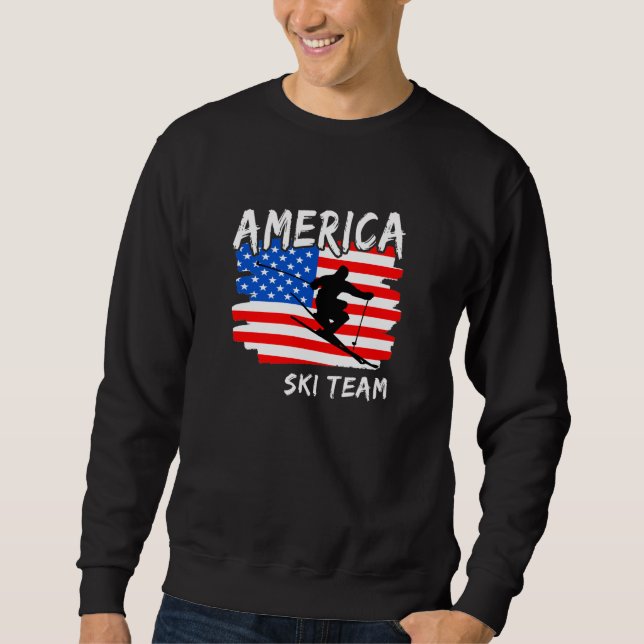 Amerikansk skidåkning   lång ärmad tröja (Framsida)