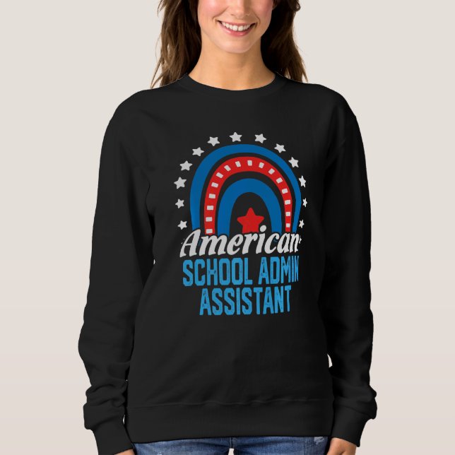 Amerikansk skoladministratör assistent regnbåge Us T Shirt (Framsida)