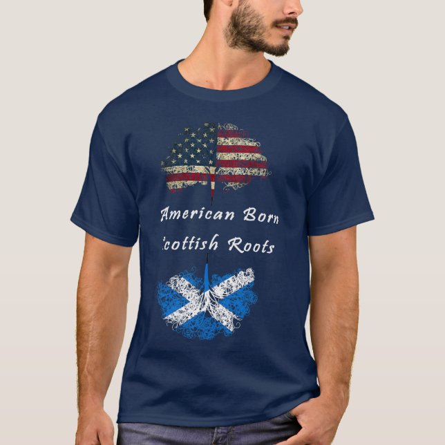 Amerikansk skotsk rotknölsgård t shirt (Framsida)