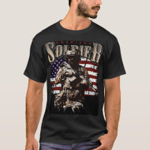 Amerikansk soldat patriotisk militär grafisk t-shi