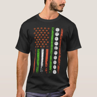 Amerikansk Sport Flagga Halloween Pumpa Basketboll T Shirt