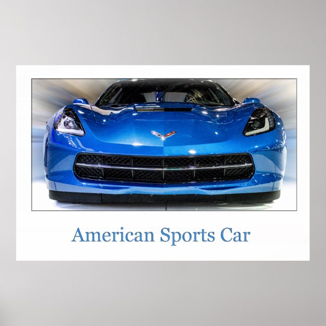 Amerikansk sportbil poster (Framsidan)
