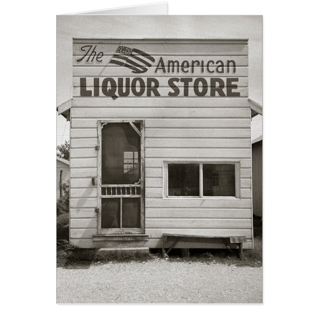 Amerikansk spritbutik, 1943 hälsningskort (Framsidan)