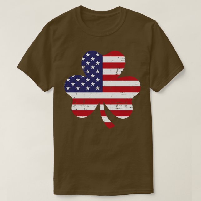 Amerikansk St patricks day med amerikansk schampro T Shirt (Design framsida)