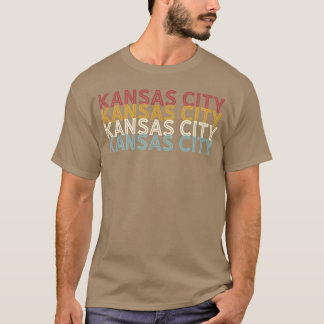 Amerikansk stad 70S Usa Kansas City present T Shirt