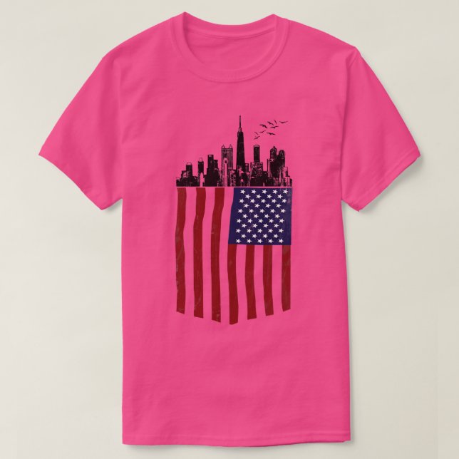 Amerikansk stad t shirt (Design framsida)