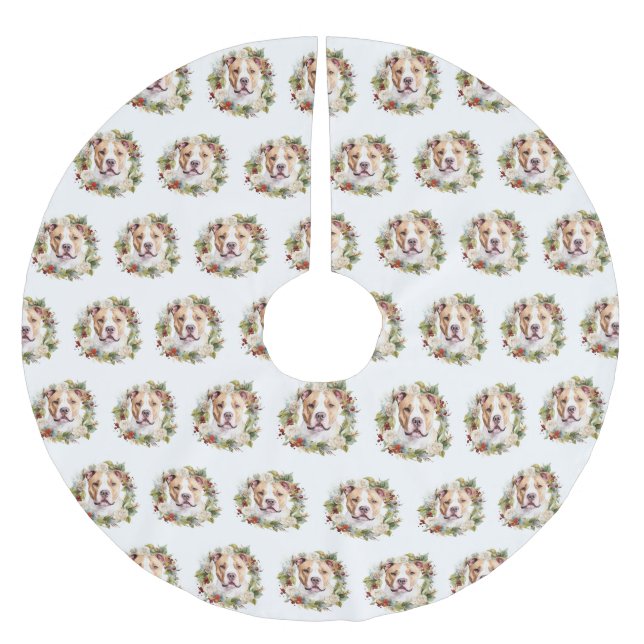 Amerikansk Stafford-jul-årsjuvel Julgransmatta Borstad Polyester (Framsidan)