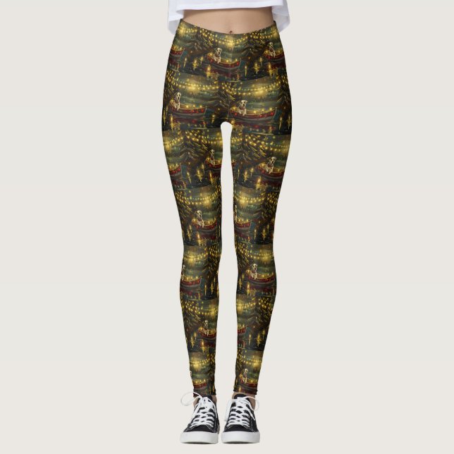 Amerikansk Stafford-shire-jul-festival Voyage Leggings (Framsida)