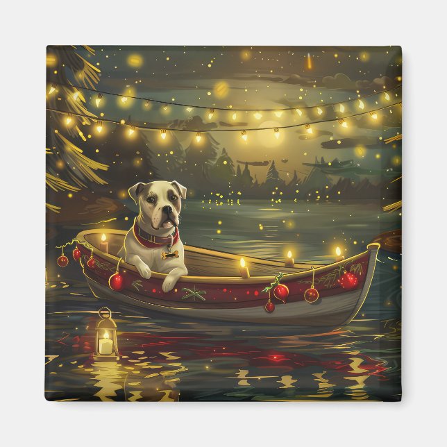 Amerikansk Stafford-shire-jul-festival Voyage Magnet (Framsidan)