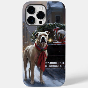 Amerikansk Staffordshire Julfirande Säsong