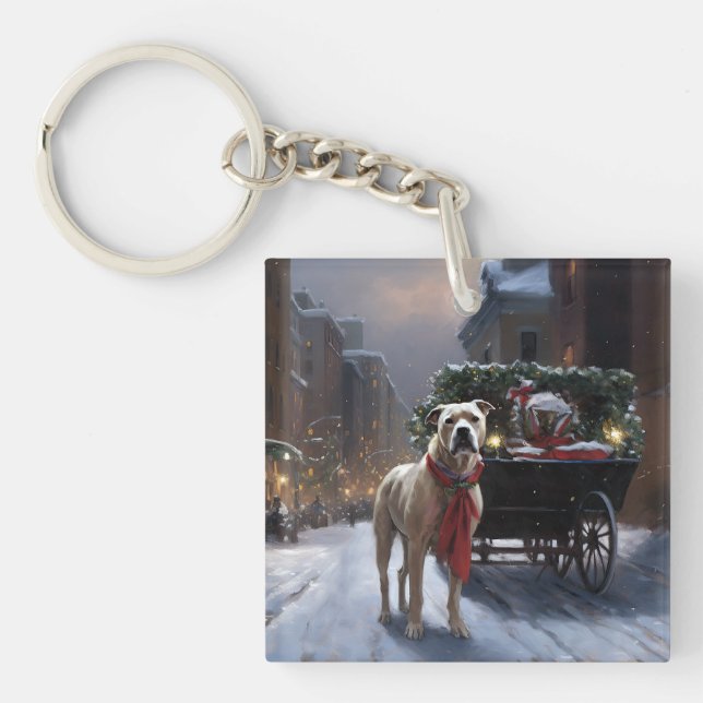 Amerikansk Staffordshire Julfirande Säsong (Framsidan)