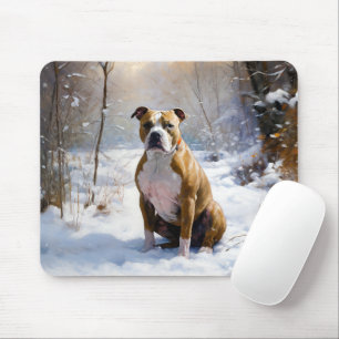 Amerikansk Staffordshire Let It Snow Jul Musmatta