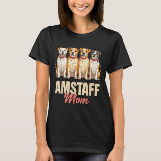 Amerikansk Staffordshire Mamma Husdjursälskare Val T Shirt