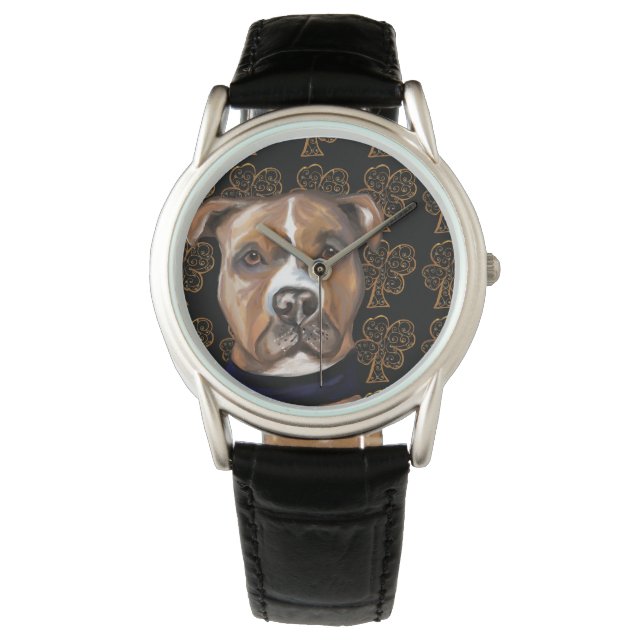 AMERIKANSK STAFFORDSHIRE TERRIER ARMBANDSUR (Framsida)