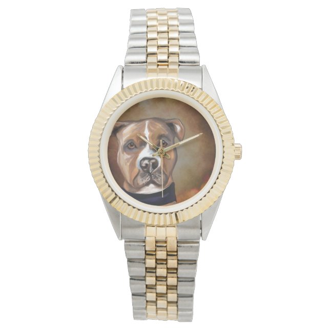 AMERIKANSK STAFFORDSHIRE TERRIER ARMBANDSUR (Framsida)